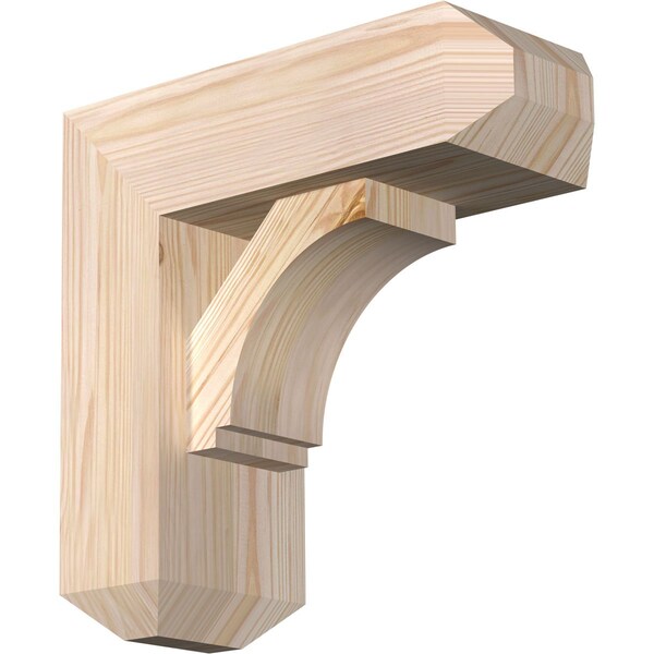 Ekena Millwork Imperial Craftsman Smooth Bracket w/ Offset Brace, Douglas Fir, 5 1/2"W x 14"D x 14"H BKT0604X14X14IMP04SDF - main